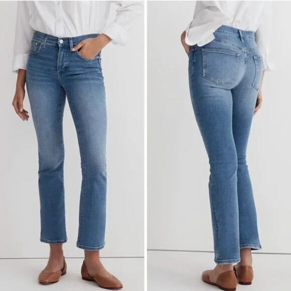 NEW Madewell‎ Kick Out Crop Jeans in Mather Wash, 23 - Picture 1 of 16